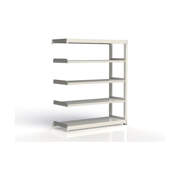 中量ラック(300kgタイプ・3段タイプ) 連結型・高サ1500mm ホワイト M3R1875155 1点