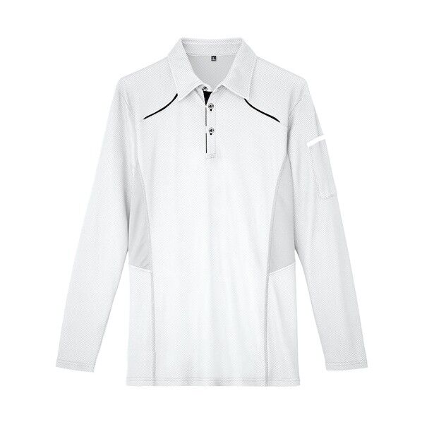 長袖ポロシャツ(男女兼用) 001ホワイト SS 551045 1枚