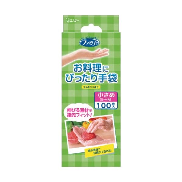 ファミリーお料理にぴったり手袋女性用フリーサイズ 半透明【単位:箱】