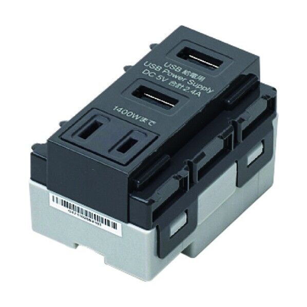 210043970 DM3-U2P2A1-GR/埋込充電用USB・ACコンセント DM3-U2P2A1-GR 1点