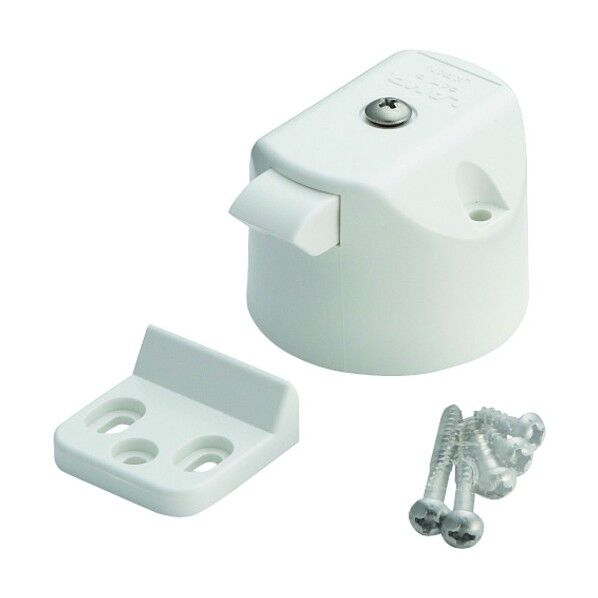 スガツネ ランプ印 プッシュラッチ PKL07 ラッチ本体 受け座 プッシュラッチ スノーホワイト PKLSW(140-012-820) 1個...