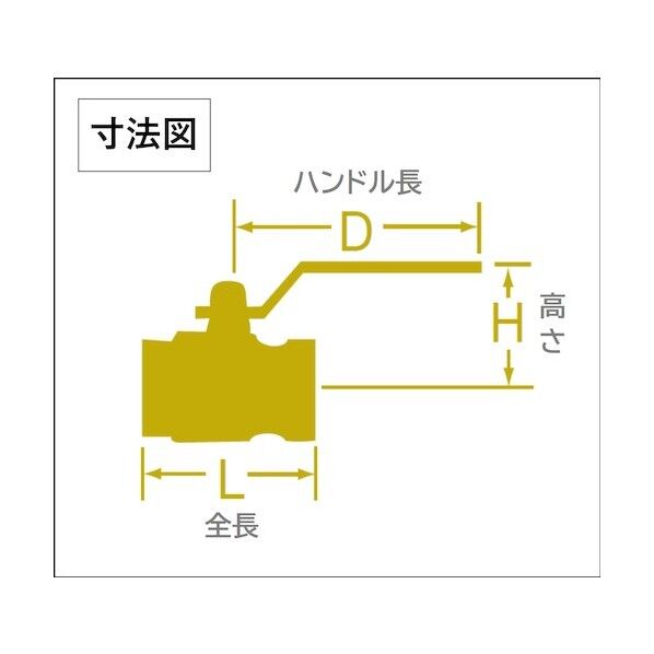 大和バルブ ボールバルブ 10A(600型、フルボア、黄銅) VHB3 10A 1点
