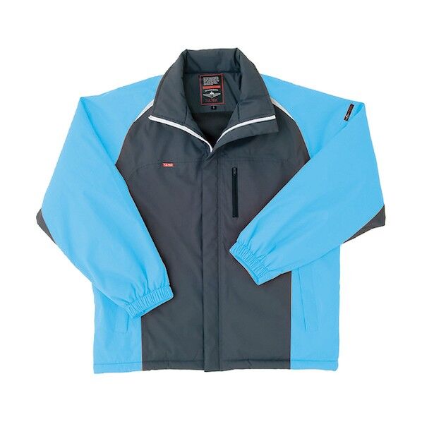 防寒ショートコート(男女兼用) 007サックス×チャコール SS 8471 1点