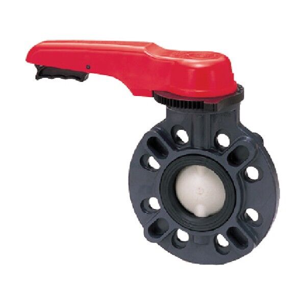 旭有機材工業 AV 57バタフライバルブ PVC/PP/EPDM 10K65A レバー VBFUEF10657L 1点