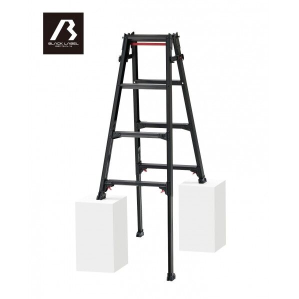 BLACK LABEL はしご兼用伸縮脚立 4段 ブラック RYZLB-12 1台...
