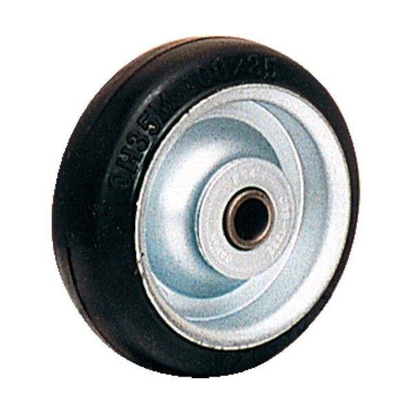 プレス製ゴム交換車輪 プレート式