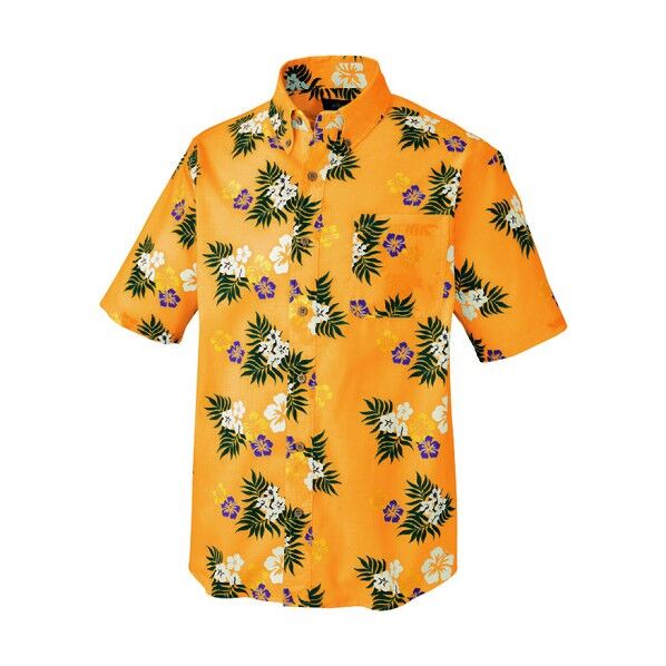 ボタンダウンアロハシャツ(カジーマ)(男女兼用) 011アイボリー S 56110 1