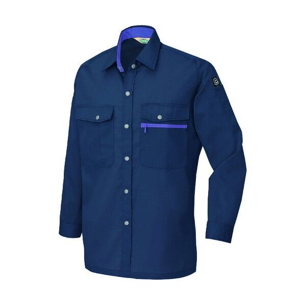 長袖シャツ（男女兼用）（薄地） 008ネイビー SS 5375 1