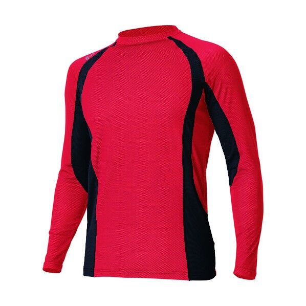 コンプレスフィット長袖シャツ 009レッド 3L 551034 1