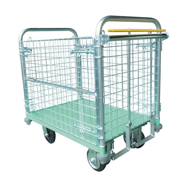 網付き台車 ハンドストッパー付きメッシュパックロール HS-613A 1点