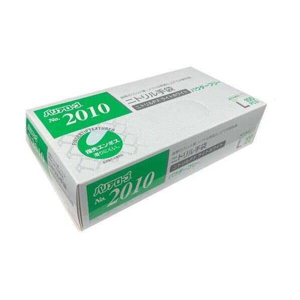 ニトリルPFライトホワイトパウダーフリーL NO.2010L 100枚