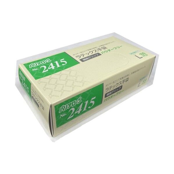 リーブル ラテックス手袋繊細グリップパウダーフリーL NO.2415L 100枚...