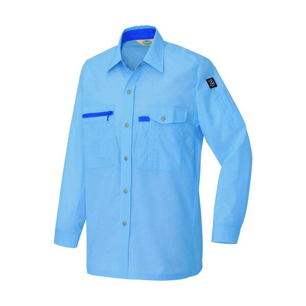 長袖シャツ（男女兼用）（薄地） 007サックス S 5365 1