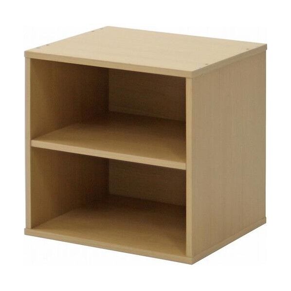 キューブボックス 棚付き ナチュラル 61-783-93-2 61-7321-97 1点