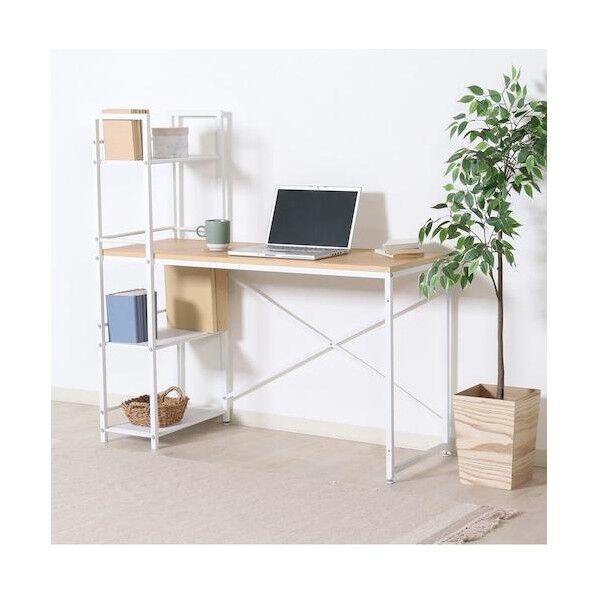 ラック付きデスク ルール 49 メープル・サンドホワイト ワークデスク 13526 RDR-49R 1台