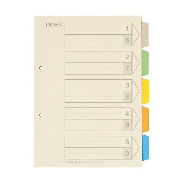 カラーインデックス タテ型(10組入)