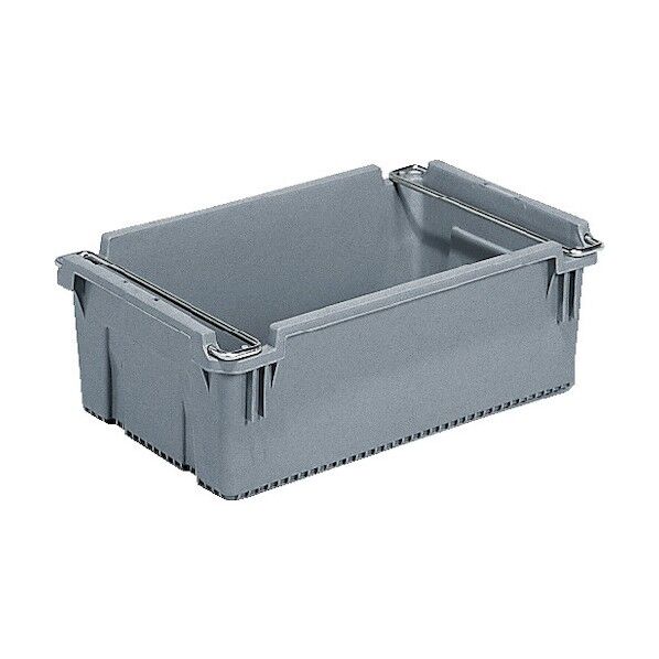 ネスティングコンテナー 204227 サンバケット#37Nー3(ハンドル付) ライトグレー SK37N-3PPSH 1点