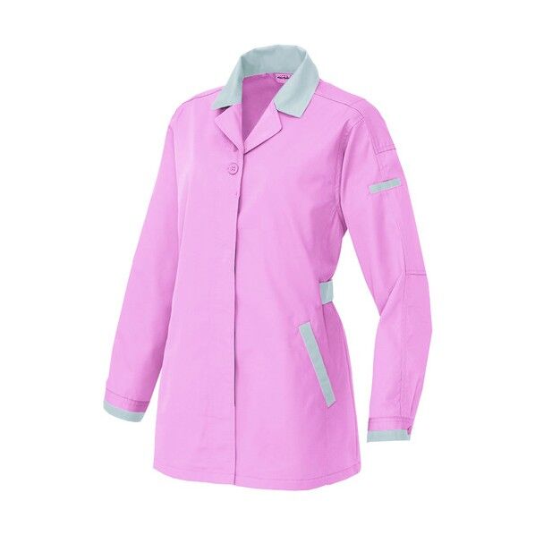 長袖サマースモック 060ピンク×シルバーグレー(廃色予定) M 5327 1