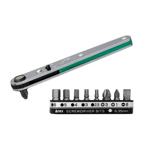 ストレート型オフセットラチェットドライバービット9本組 425-9B 9点