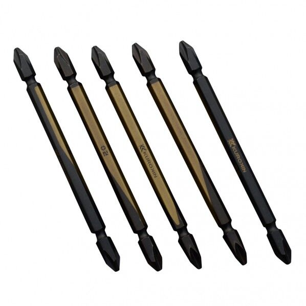 両頭ビット(黒金・5本組) +2×110mm