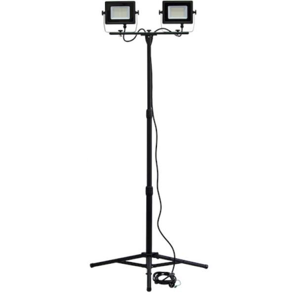 富士倉 三脚付き投光器2灯タイプ FWT-100W 1個