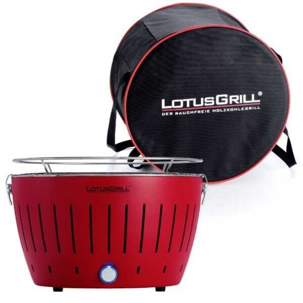 ロータスグリル レギュラーサイズ お試し炭・USBケーブル付 レッド 350×260×234mm G-RO-34PNC2 1台
