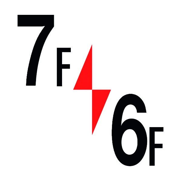 ロフト階数表示板450角 マグネット 7F/6F 6300003375 1点