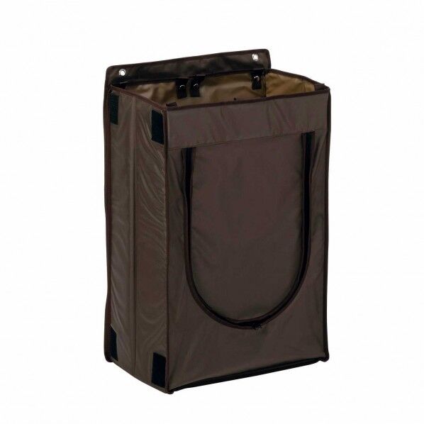 ホテルリネンワゴン回収袋ファスナー付 ブラウン 約90L DS-573-100-4 1個