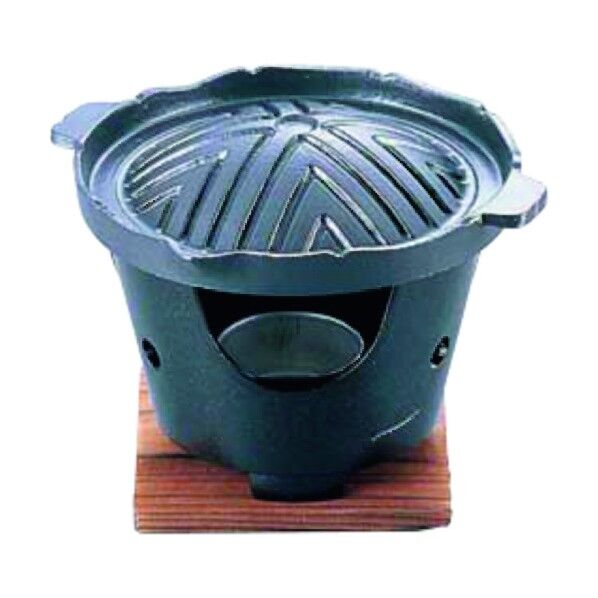 アルミフッ素加工 1人用ジンギス鍋 QGV2401 1個