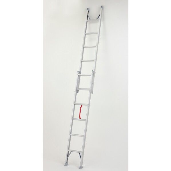 プッシュアップ式2連はしご シルバー 全長3.4m LQ2-34b 1台