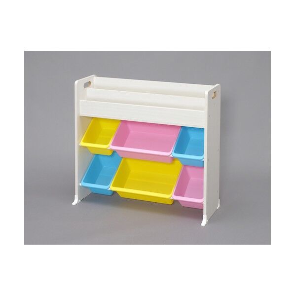 絵本棚付トイハウスラック パステル ETHR-26 1個