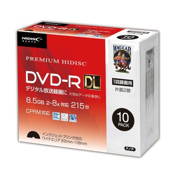 磁気研究所 記録メディア DVD-RDL HDDR21JCP10SC 1台