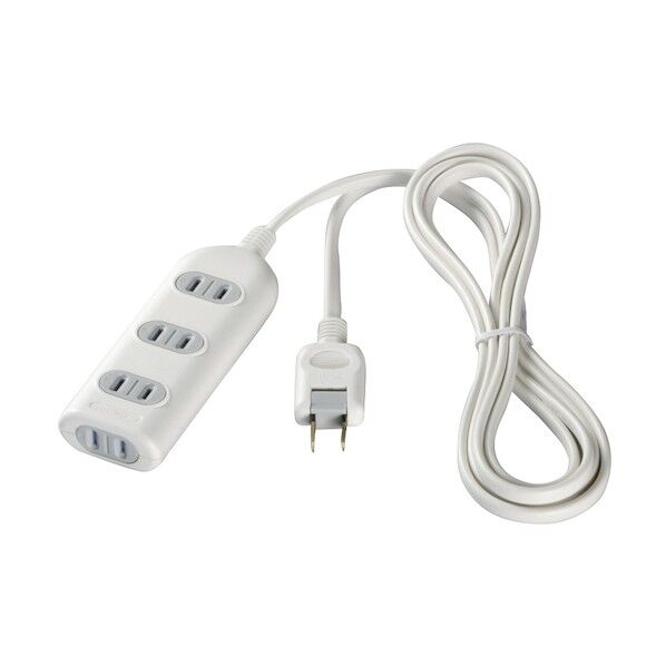 バッファロー 2ピン式電源タップ 4個口タイプ シャッター付 1m ホワイト BSTAPSH2410WH 1点