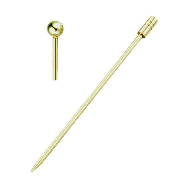 18-8オードブルピン 金メッキ 玉付 6本