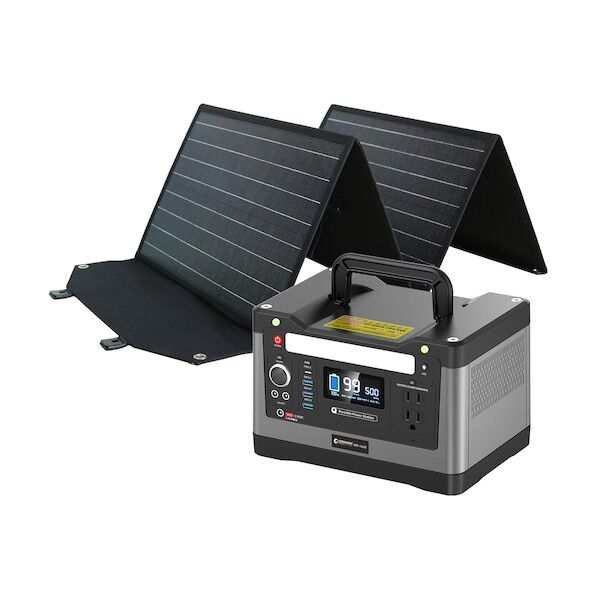 ポータブル電源+ソーラーパネルセット 500W 50Ah SET-14520A