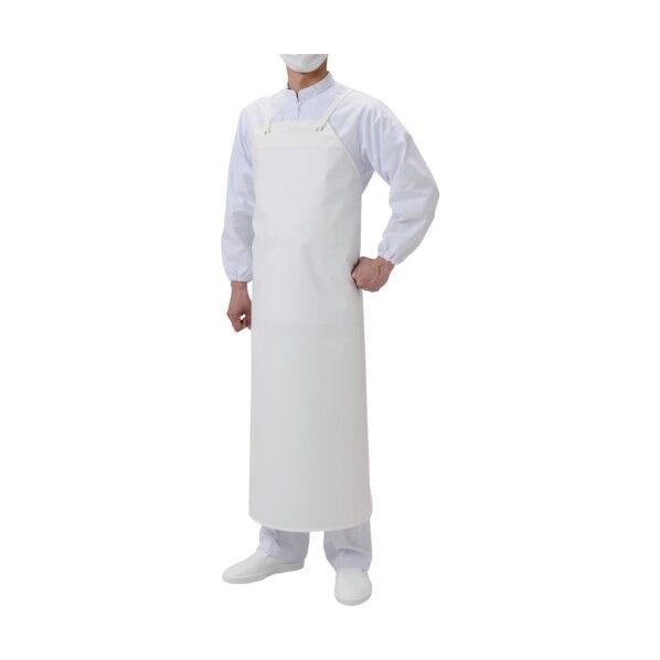 タフライトソフト胸付前掛 白 SS TLSM-W-SS 1枚