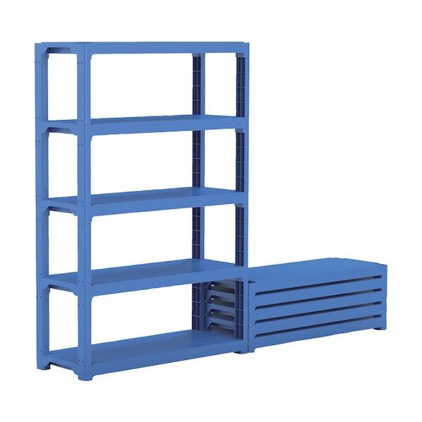 プラスチック棚L-2Sブルー 805588
