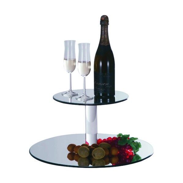 二段オードブルスタンド(ミラートレイ) NOC3001 1個