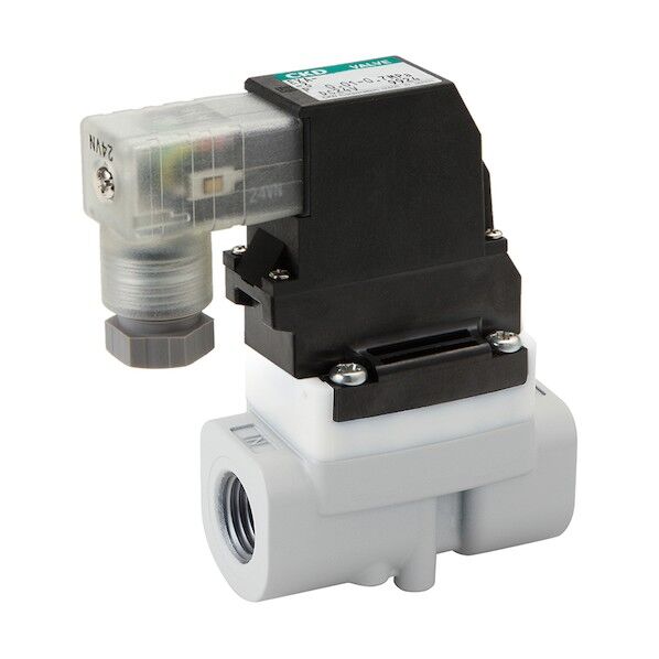 圧縮空気用パイロット式2ポート電磁弁 アルミボディ