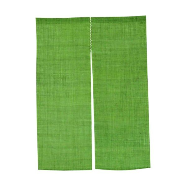 本麻のれん 万葉 無地 うぐいす YNL94 1個