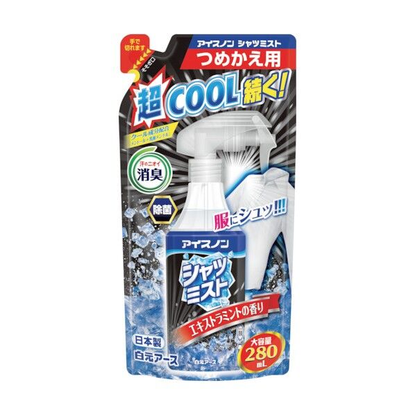 アイスノンシャツミスト エキストラミント大容量 つめかえ 1ケース 02465-0 1点