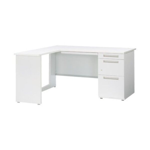 デュエナ Sタイプ L型デスク(L型脚)片袖 B4-3段タイプ DUS7-147L-B3 SW/OW