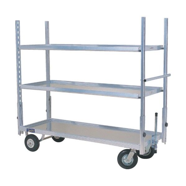 ラックスカーゴアルミ製フラコン台車(4輪エアータイヤ入り2輪自在) RC-B3A 1点