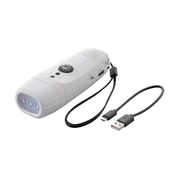 スマホ対応ダイナモFMラジオLEDライト 50900 1台