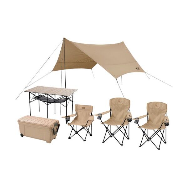 キャンプ用品 6点セット 3人用 ハイタイプ ベージュ C6S-3H 1セット