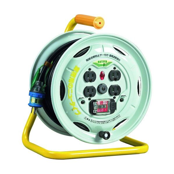 業務用戦力リール 漏電遮断器付 接地付 2PNCT電線仕様 30m 100Vアース付(電工ドラム) BM-PN30K 1個