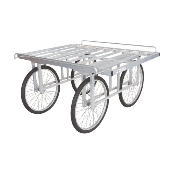 楽太郎アルミ製伸縮式サイドガード付収穫台車(強力型)ノーパンクタイヤ RA-500N 1台