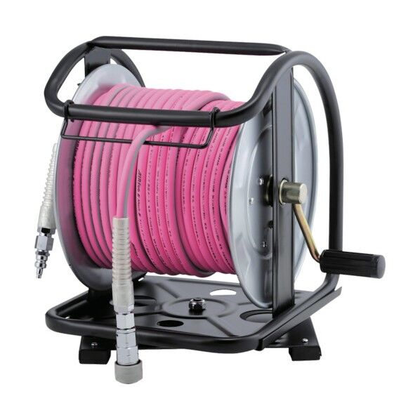 高圧用C型ドラム 回転台付き エアーライズホース付