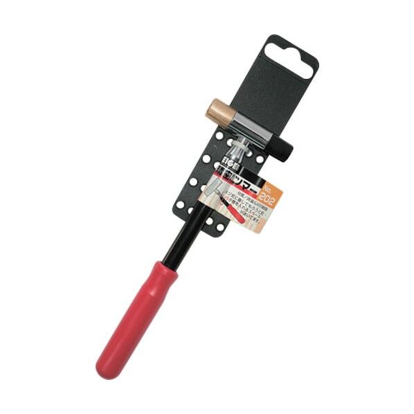 精密ハンマー 真鍮・PC ブラック×レッド 全長180mm×幅55mm No.202 1つ