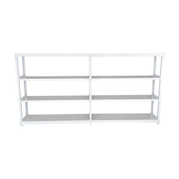 軽中量ボルトレスラック 200kg 1500×300×1500 天地4段 連結 ホワイトグレー